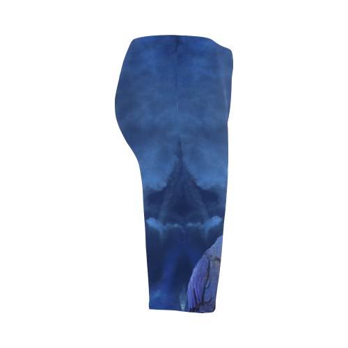 Hyacinth Macaw Hestia Cropped Leggings (Model L03)