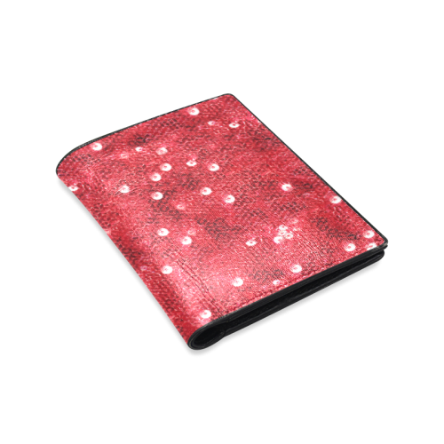 Sparkling Sequin-Like Pattern Men's Leather Wallet (Model 1612)