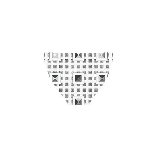 Solid Squares Frame Mosaic Black & White Custom Bikini Swimsuit
