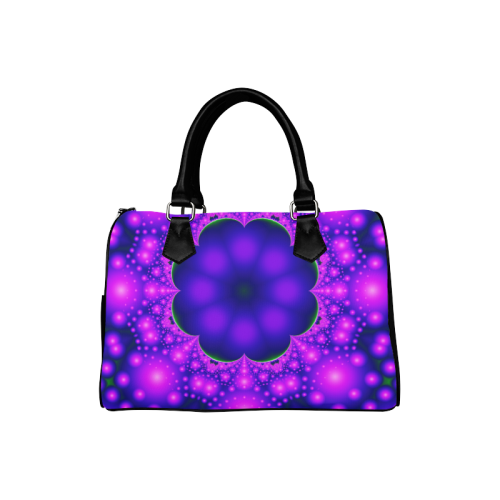 Purple and pink glow Boston Handbag (Model 1621)