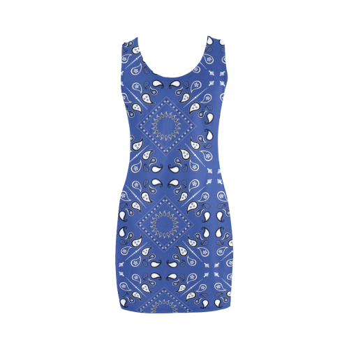 Blue Bandana Dress Medea Vest Dress (Model D06)