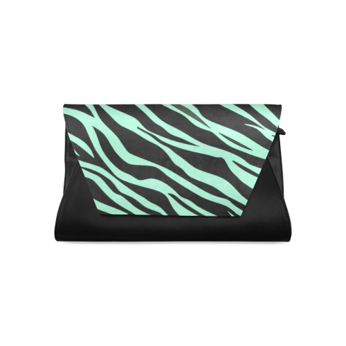 Mint Green Zebra Stripes Clutch Bag (Model 1630)