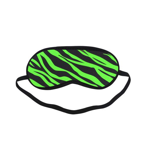 Neon Green Zebra Stripes Sleeping Mask