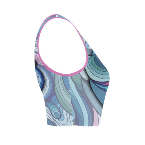 Astract dolphin fantasy Women's Crop Top (Model T42)