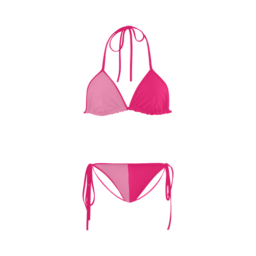 Two Colors - pink mix + your ideas Custom Bikini Swimsuit