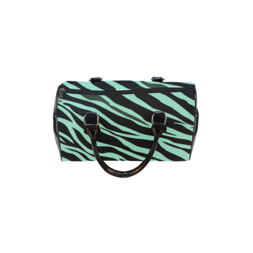 Mint Green Zebra Stripes Boston Handbag (Model 1621)