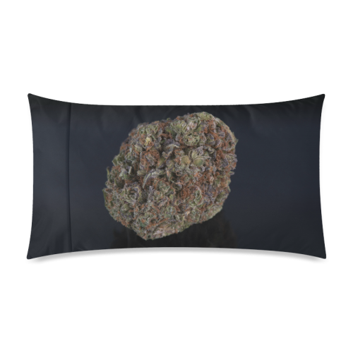 Medicinal Medical Marijuana on Black Rectangle Pillow Case 20"x36"(Twin Sides)