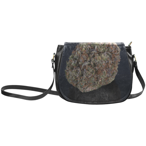 Medicinal Medical Marijuana on Black Classic Saddle Bag/Small (Model 1648)