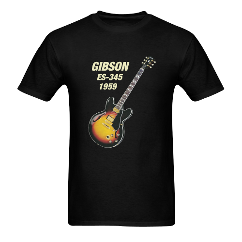 Gibson es 345 1959 Men's T-Shirt in USA Size (Two Sides Printing)