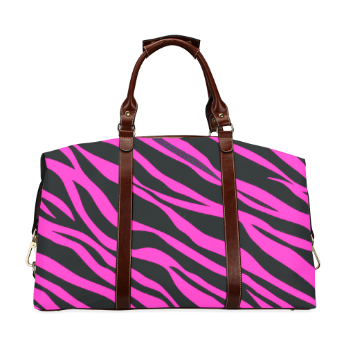 Hot Pink Zebra Stripes Classic Travel Bag (Model 1643)