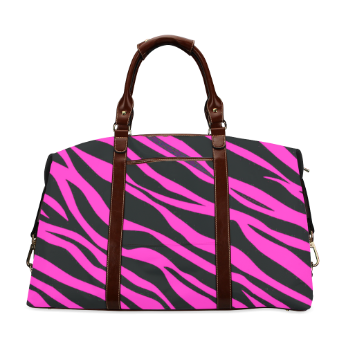 Hot Pink Zebra Stripes Classic Travel Bag (Model 1643)