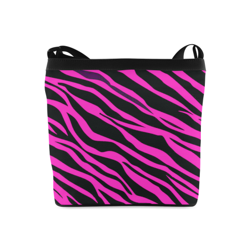 Hot Pink Zebra Stripes Crossbody Bags (Model 1613)