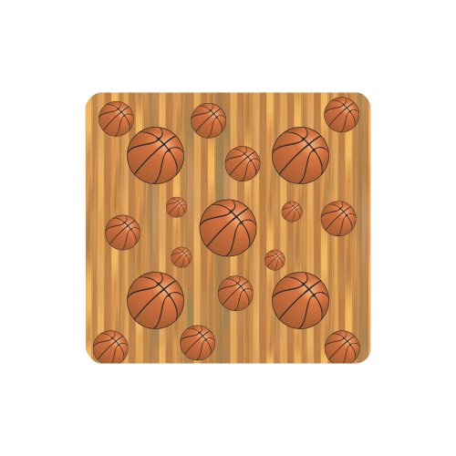 Basketballs with Wood Background Women's Clutch Wallet (Model 1637)