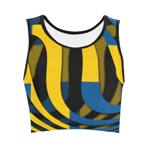 The Flag of Sweden Women's Crop Top (Model T42)