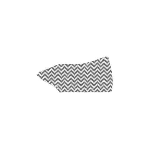 HIPSTER zigzag chevron pattern white Women's Slip-on Canvas Shoes (Model 019)
