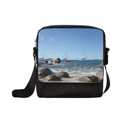 Sailing Boats at Virgin Gorda BVI Crossbody Nylon Bags (Model 1633)