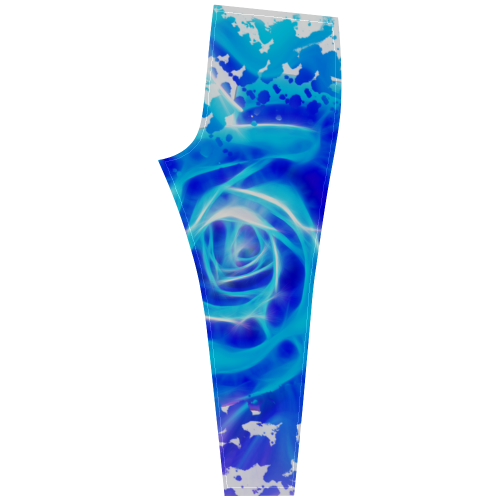 Blue rose fractal Cassandra Women's Leggings (Model L01)