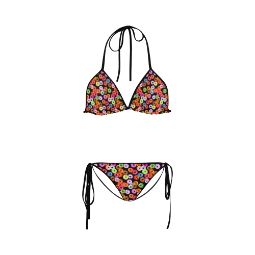 Colorful Yummy DONUTS pattern Custom Bikini Swimsuit