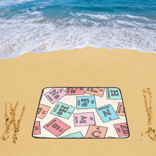 Periodic Table of Elements Beach Mat 78"x 60"