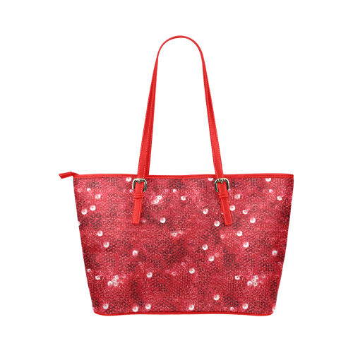 Sparkling Sequin-Like Pattern Leather Tote Bag/Small (Model 1651)
