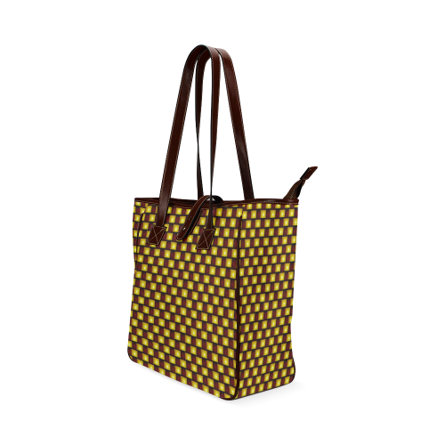 Interwoven Highlights - Yellow And Red Classic Tote Bag (Model 1644)