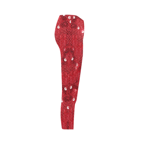 Sparkling Sequin-Like Pattern Capri Legging (Model L02)