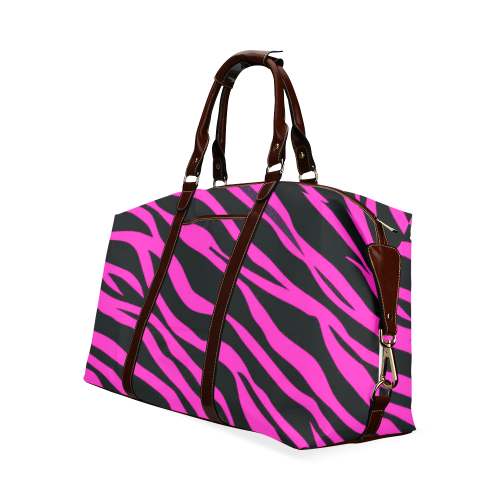 Hot Pink Zebra Stripes Classic Travel Bag (Model 1643)