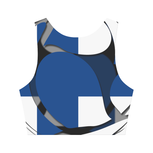 The Flag of Finland Women's Crop Top (Model T42)