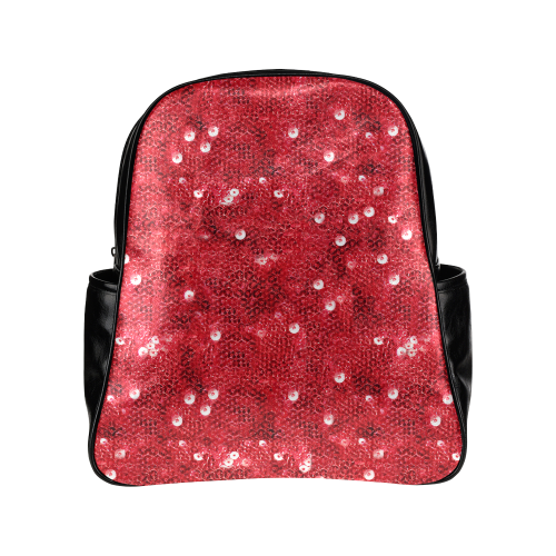 Sparkling Sequin-Like Pattern Multi-Pockets Backpack (Model 1636)
