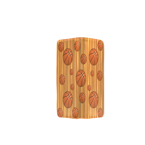 Basketballs with Wood Background Women's Clutch Wallet (Model 1637)
