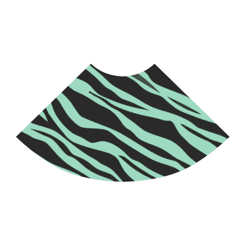 Mint Green Zebra Stripes Atalanta Sundress (Model D04)