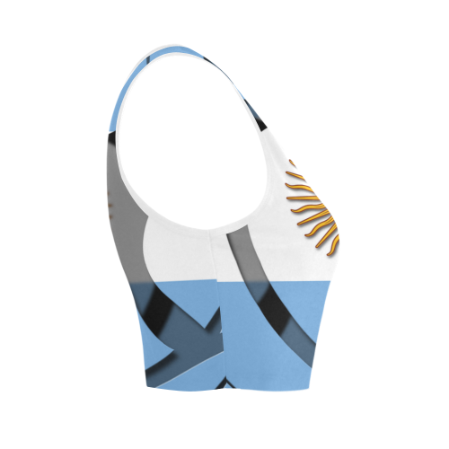 The Flag of Argentina Women's Crop Top (Model T42)