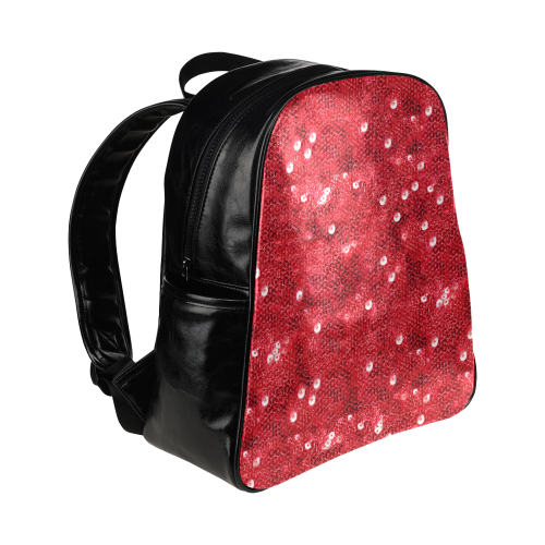 Sparkling Sequin-Like Pattern Multi-Pockets Backpack (Model 1636)