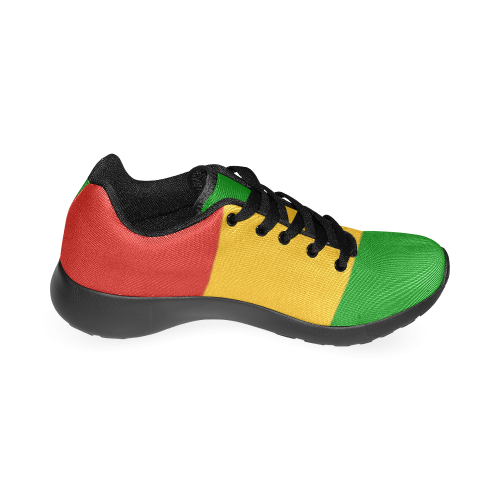 Rastafari Flag Colored Stripes Women’s Running Shoes (Model 020)