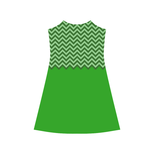 Chevron ZigZag black & white transparent Alcestis Slip Dress (Model D05)