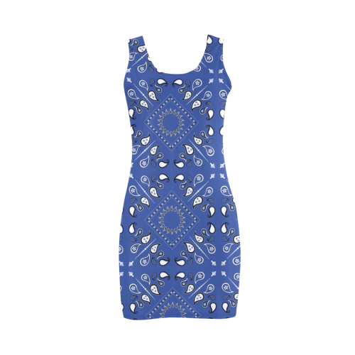 Blue Bandana Dress Medea Vest Dress (Model D06)