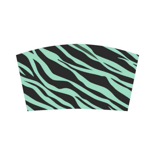 Mint Green Zebra Stripes Bandeau Top