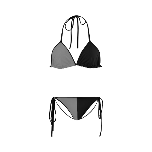 Two Colors - black grey + your ideas Custom Bikini Swimsuit