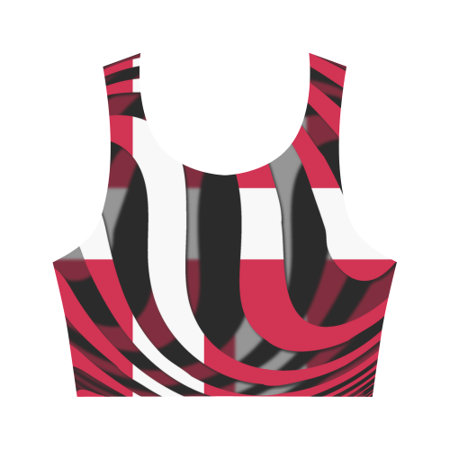 The Flag of Denmark Women's Crop Top (Model T42)