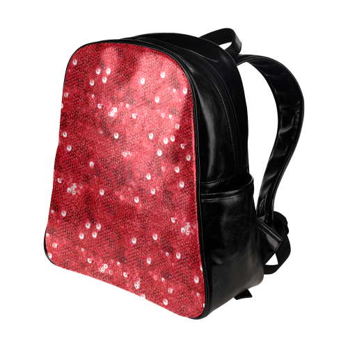 Sparkling Sequin-Like Pattern Multi-Pockets Backpack (Model 1636)