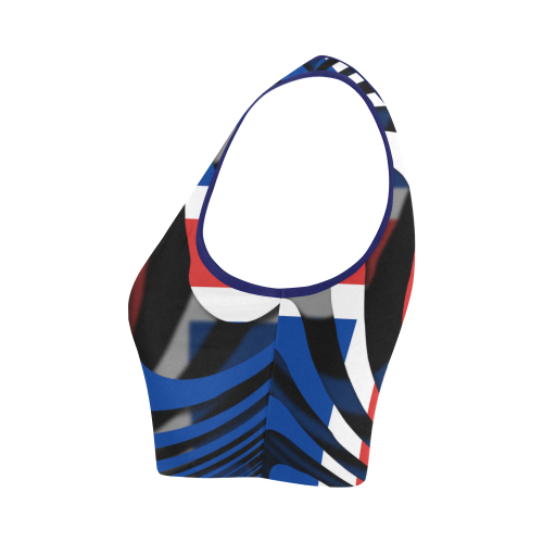 The Flag of Iceland Women's Crop Top (Model T42)