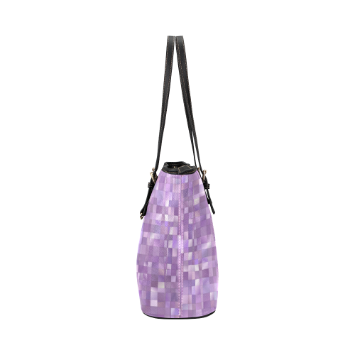 Purple Pearl Mosaic Leather Tote Bag/Large (Model 1651)