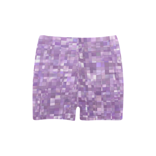 Purple Pearl Mosaic Briseis Skinny Shorts (Model L04)