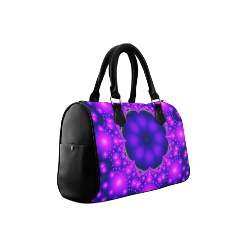 Purple and pink glow Boston Handbag (Model 1621)