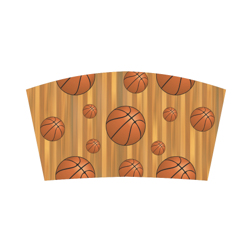 Basketballs with Wood Background Bandeau Top