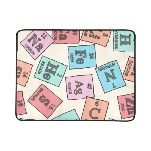 Periodic Table of Elements Beach Mat 78"x 60"