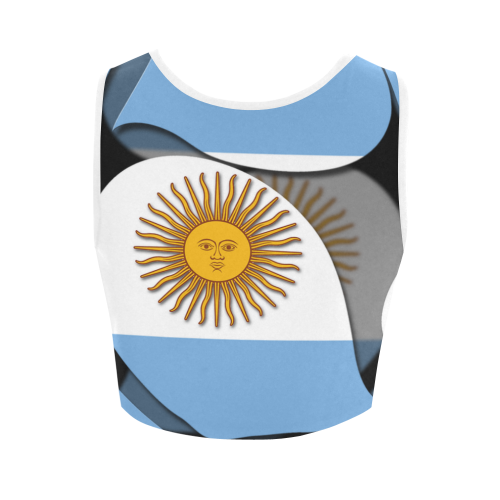 The Flag of Argentina Women's Crop Top (Model T42)