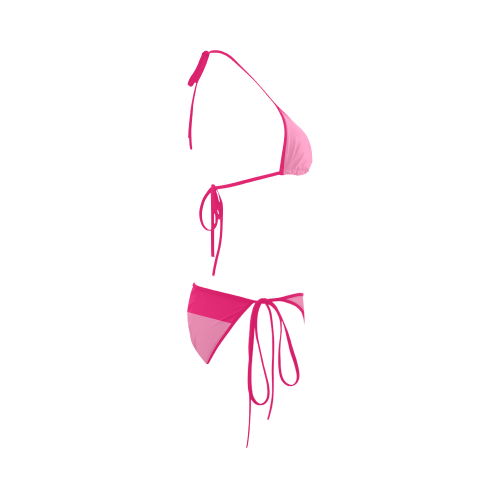 Two Colors - pink mix + your ideas Custom Bikini Swimsuit