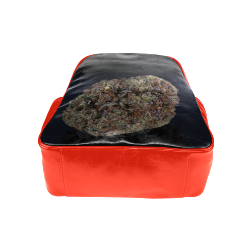 Medicinal Medical Marijuana on Black Multi-Pockets Backpack (Model 1636)