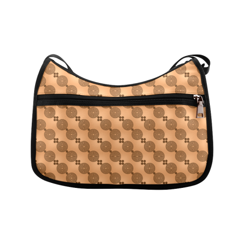 Brown Chocolate Wheels Pattern Crossbody Bags (Model 1616)